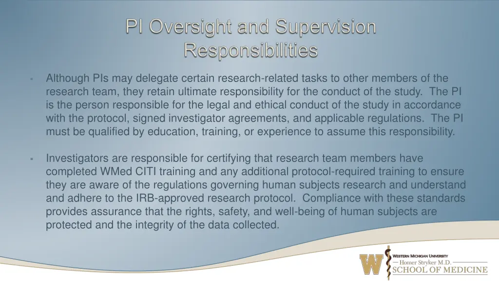 although pis may delegate certain research