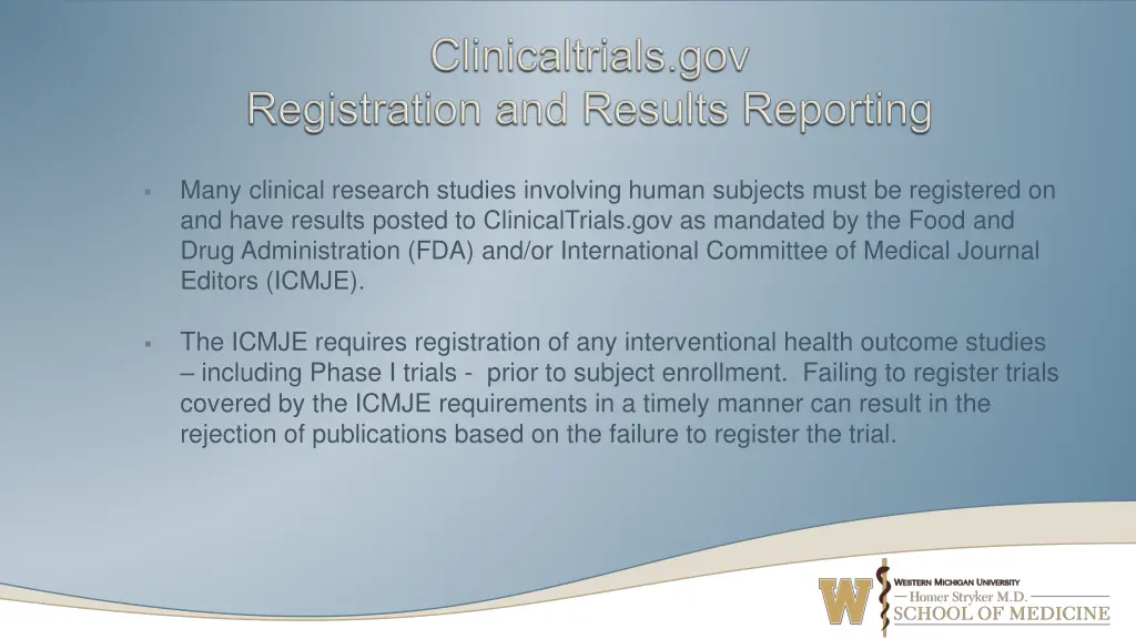 many clinical research studies involving human