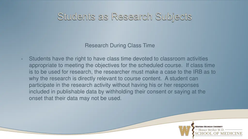 research during class time