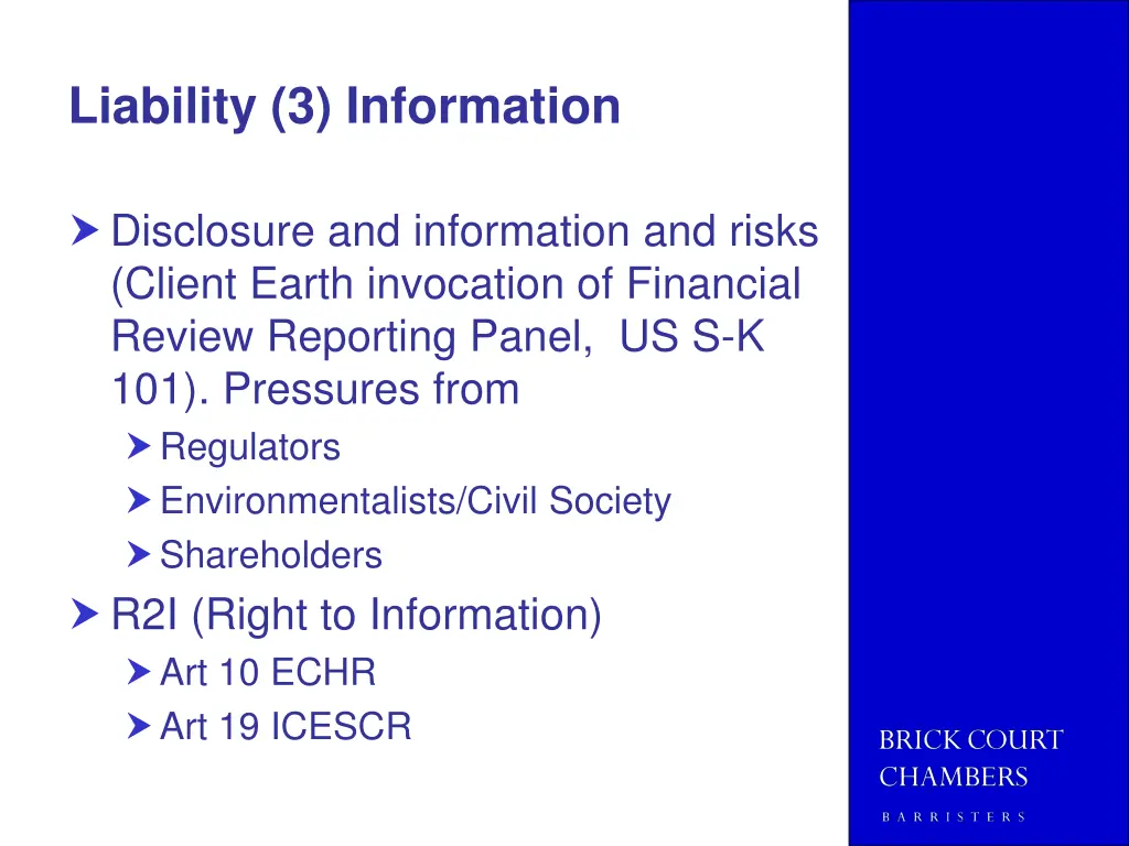 liability 3 information