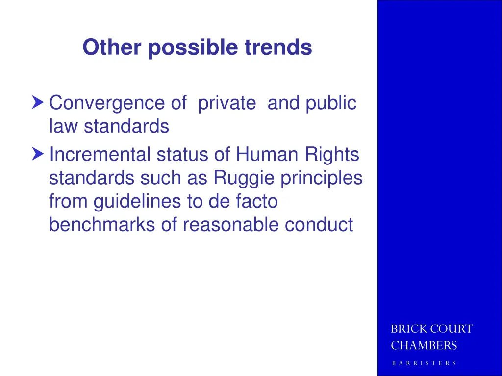 other possible trends