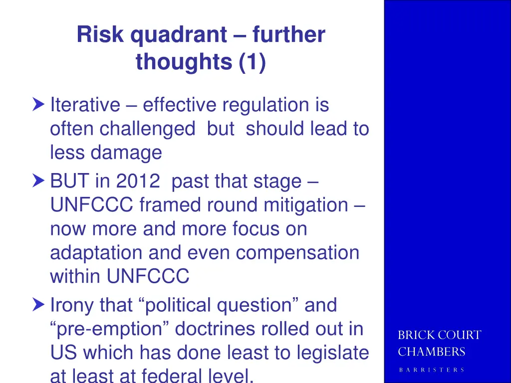 risk quadrant further thoughts 1