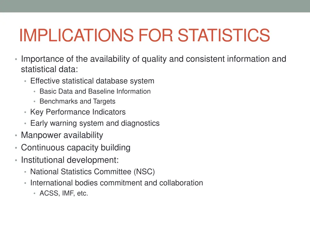 implications for statistics