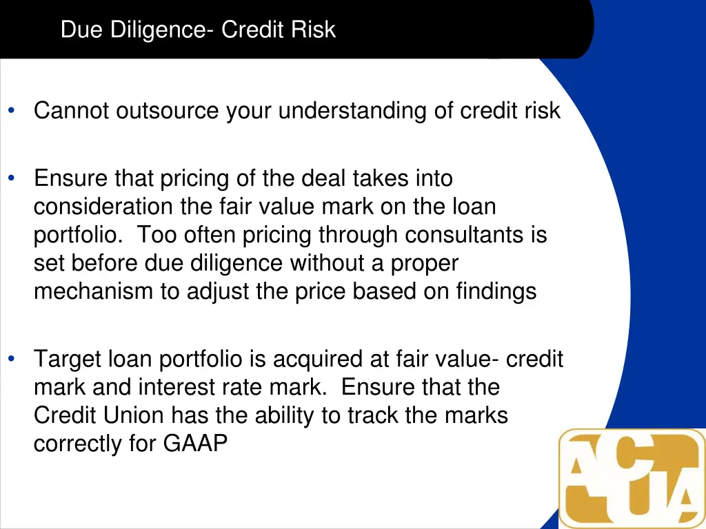 due diligence credit risk 1