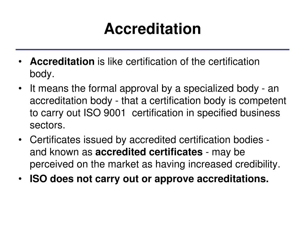 accreditation