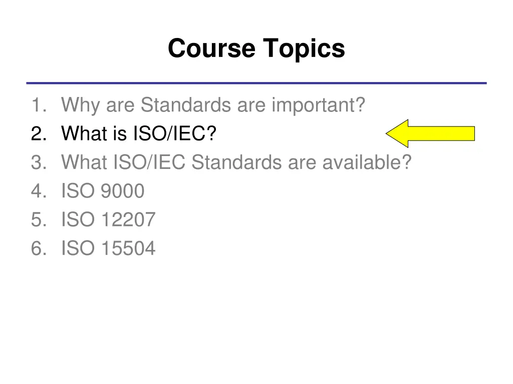 course topics 1