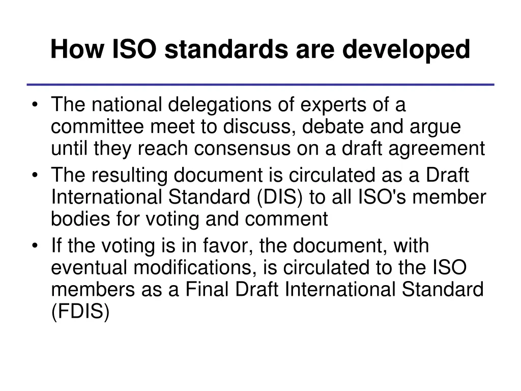 how iso standards are developed