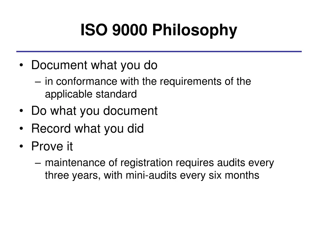 iso 9000 philosophy