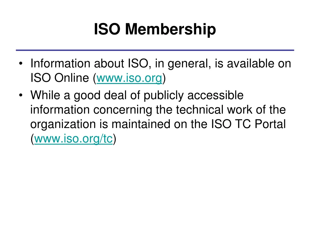 iso membership