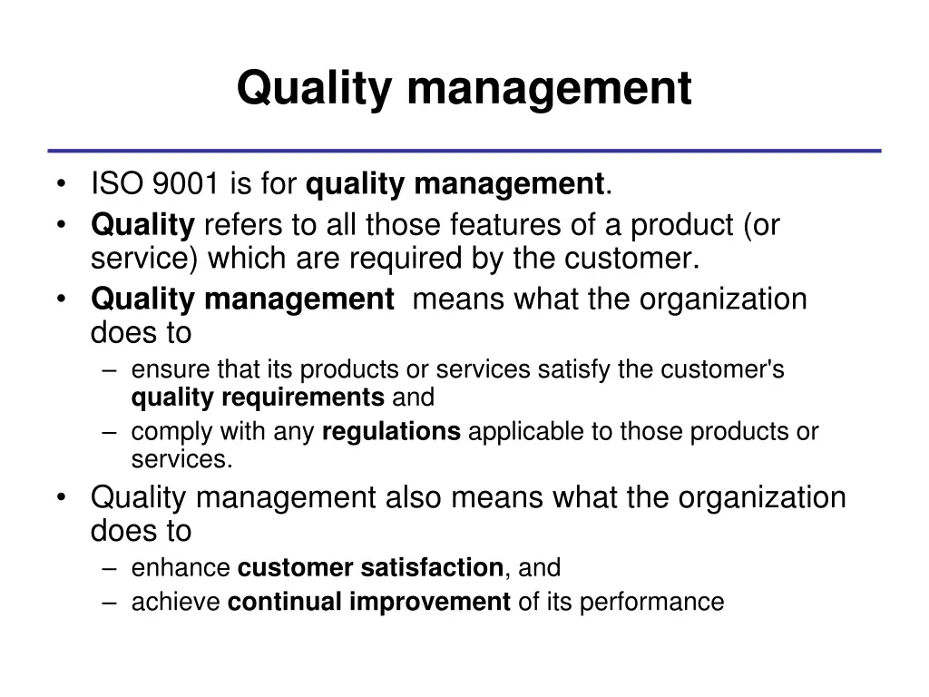 quality management