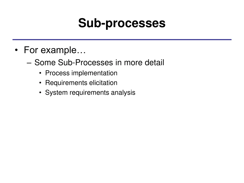 sub processes 1