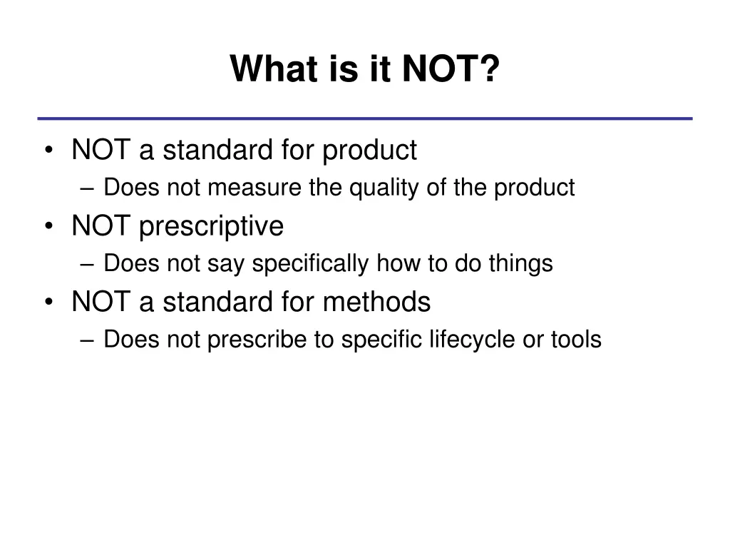 what is it not