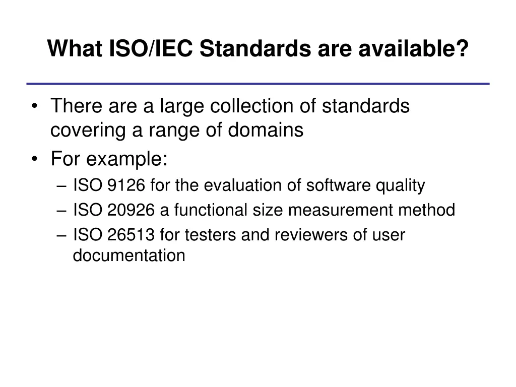 what iso iec standards are available