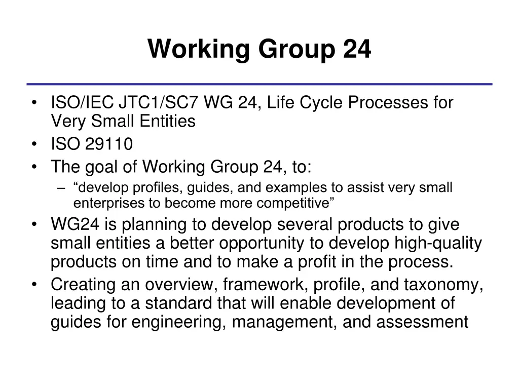 working group 24