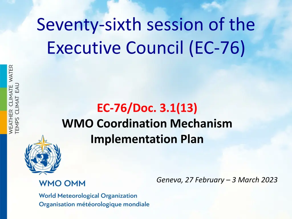 seventy sixth session of the executive council 4