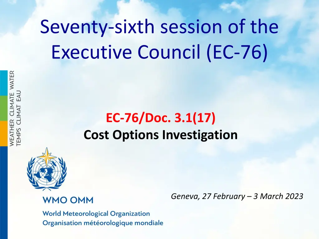 seventy sixth session of the executive council 6