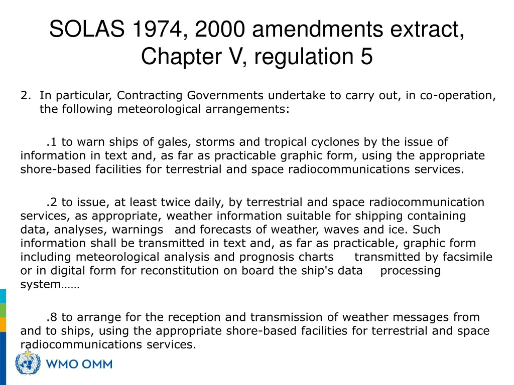 solas 1974 2000 amendments extract chapter