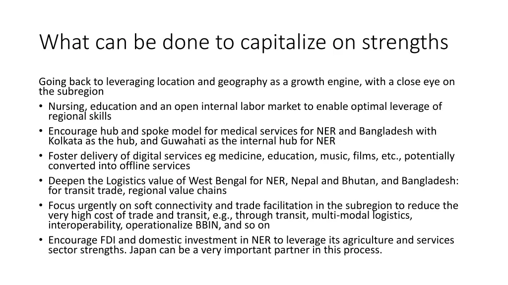 what can be done to capitalize on strengths