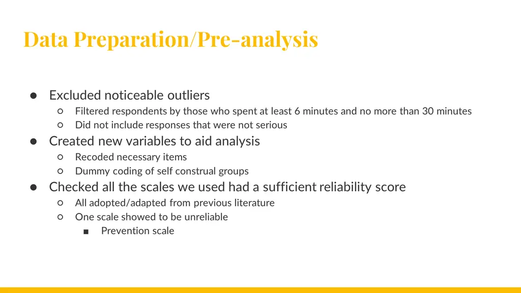 data preparation pre analysis