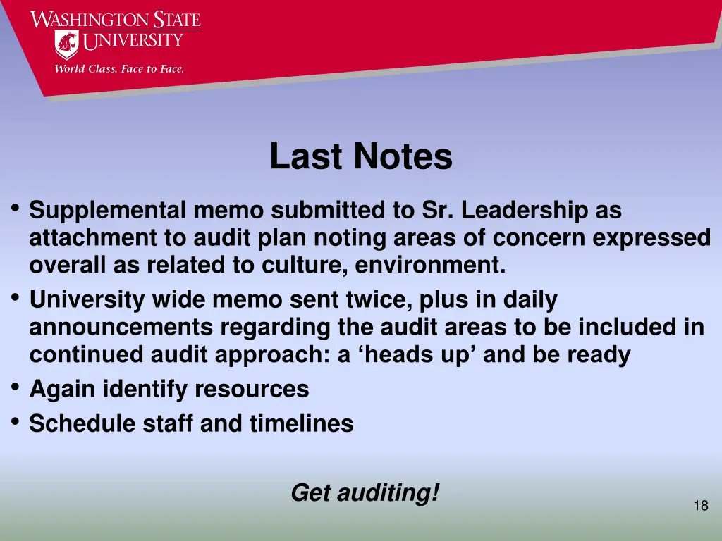 last notes