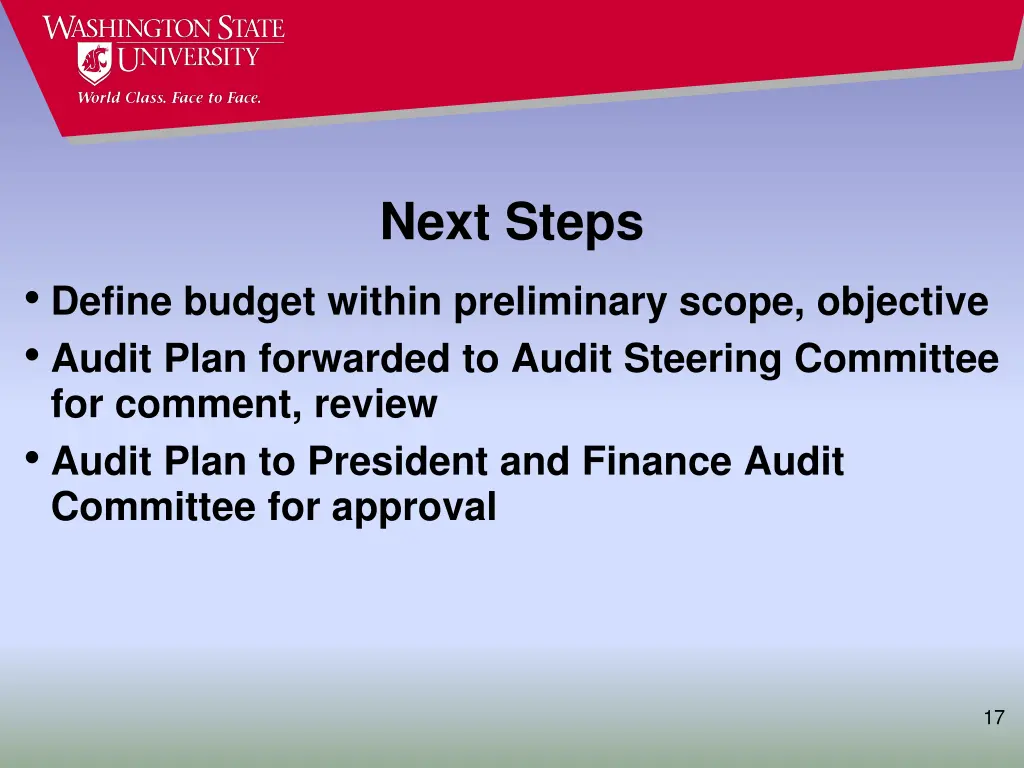 next steps