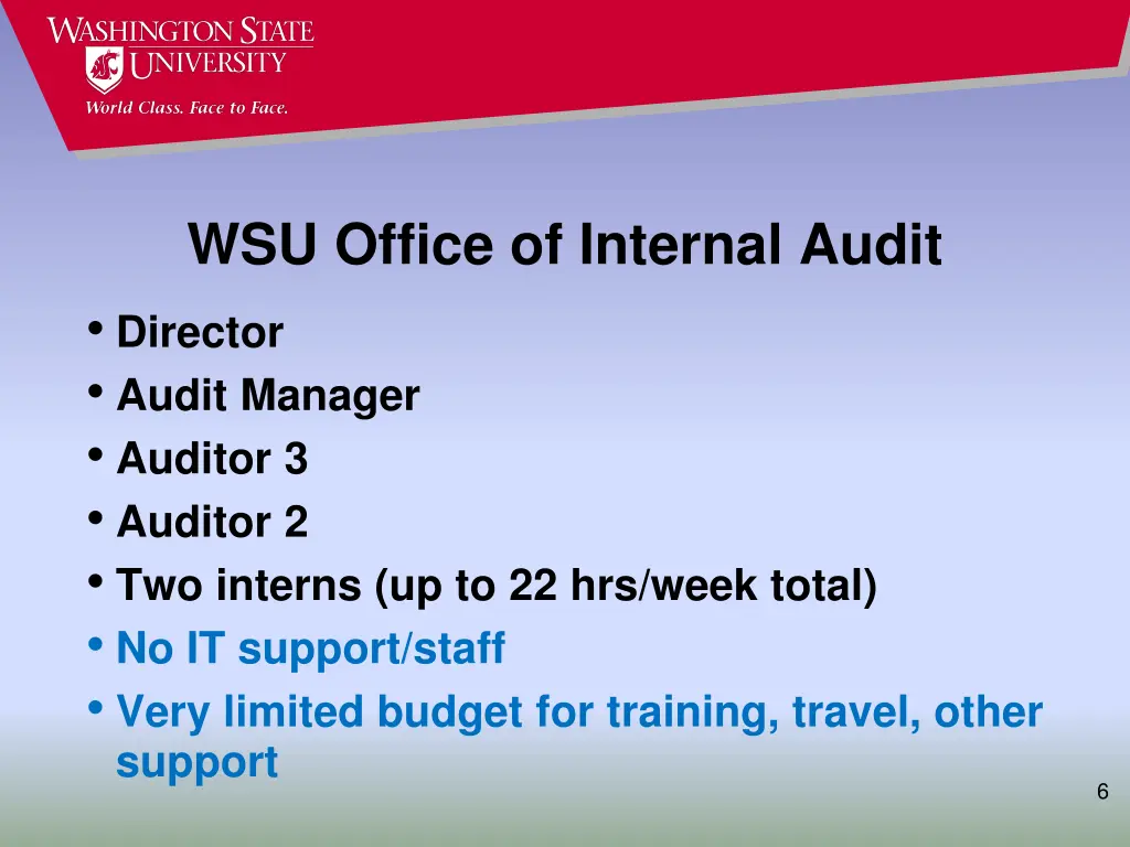 wsu office of internal audit director audit