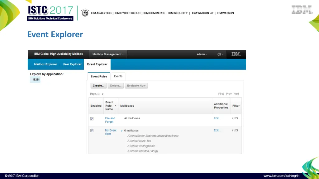 event explorer