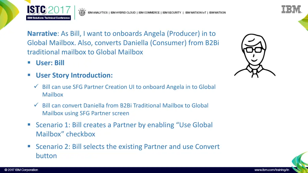 narrative as bill i want to onboards angela