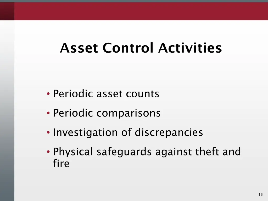 asset control activities