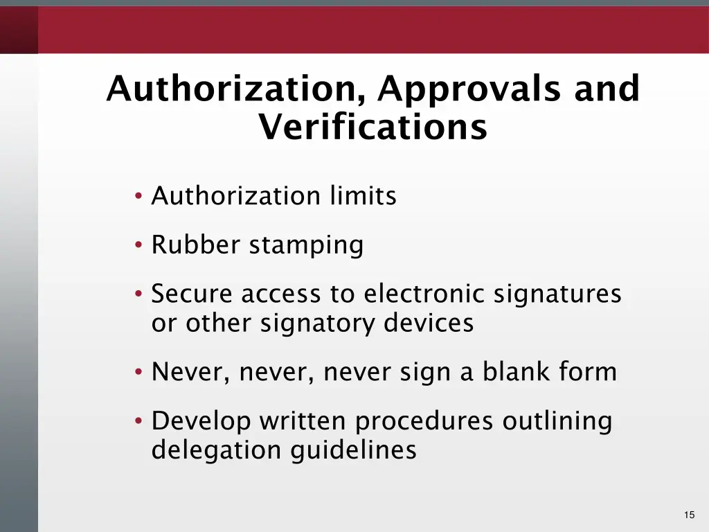 authorization approvals and verifications