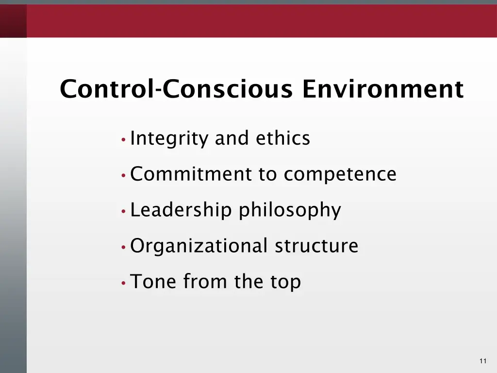 control conscious environment