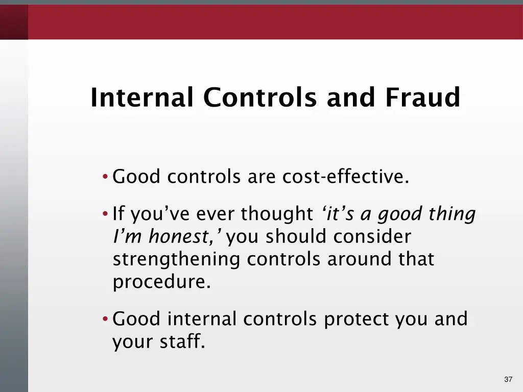 internal controls and fraud