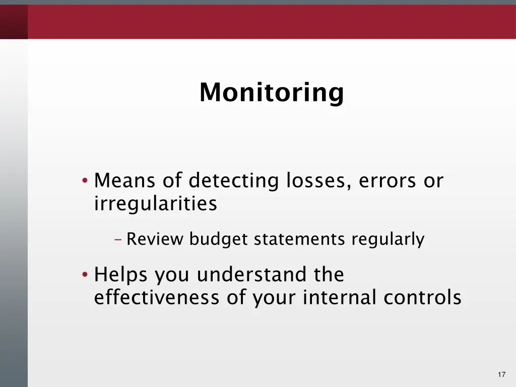 monitoring