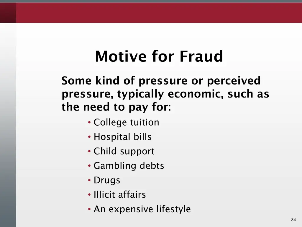 motive for fraud