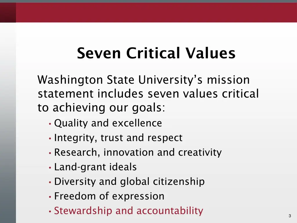 seven critical values