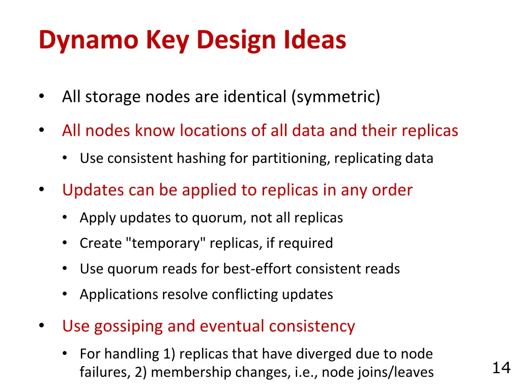 dynamo key design ideas