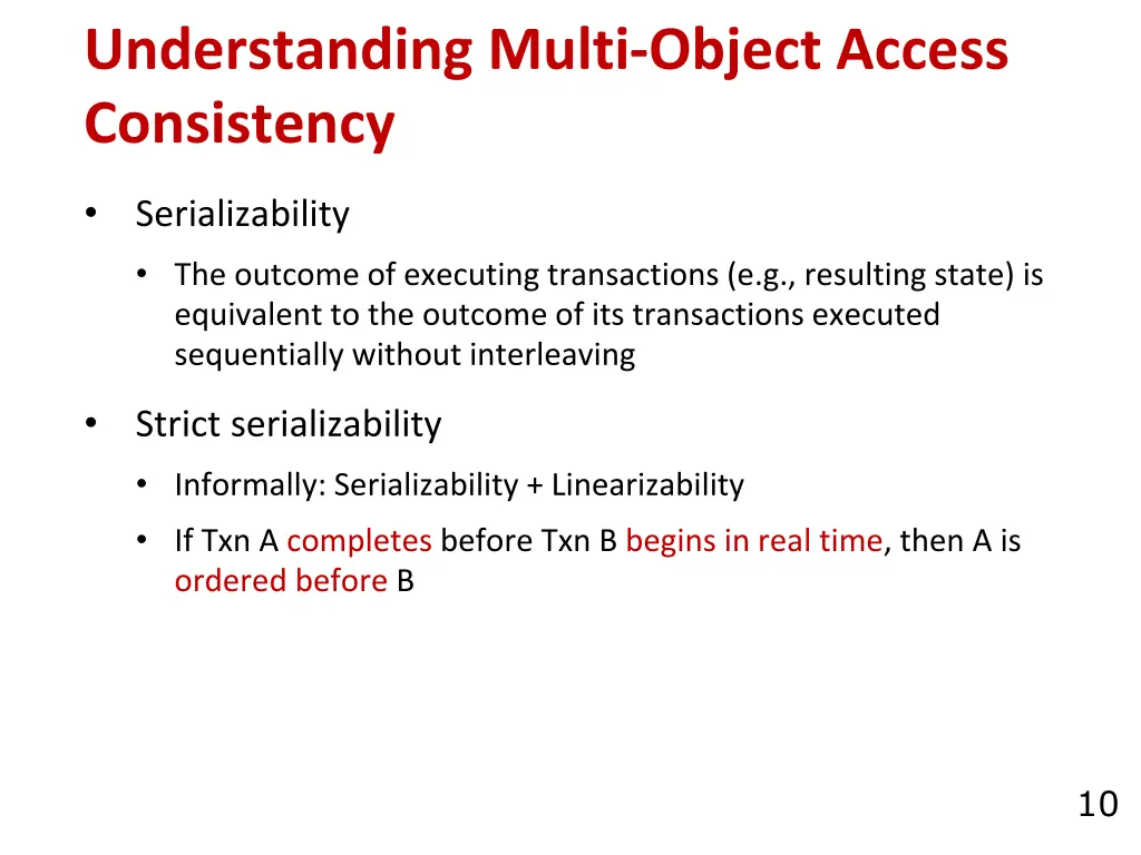 understanding multi object access consistency