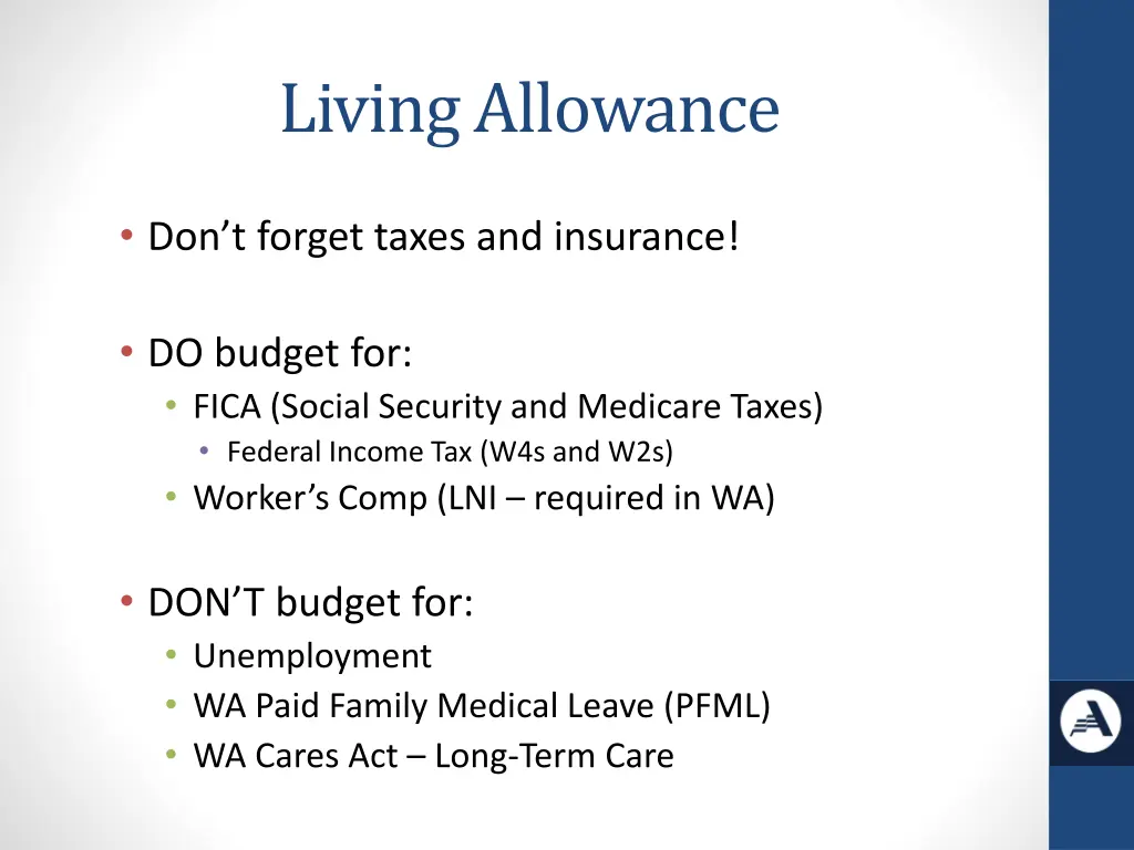 living allowance 2