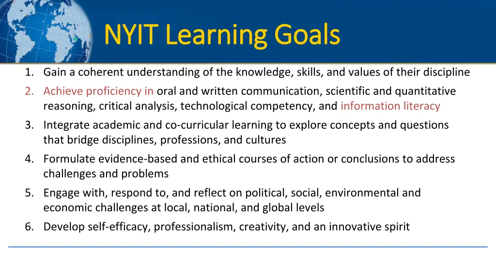 nyit learning goals nyit learning goals 1