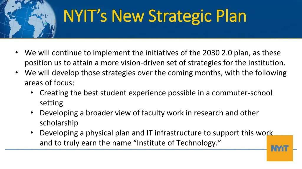 nyit s new strategic plan nyit s new strategic