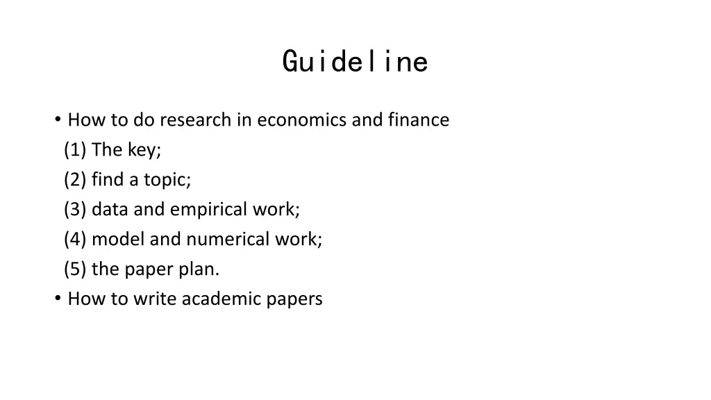 guideline