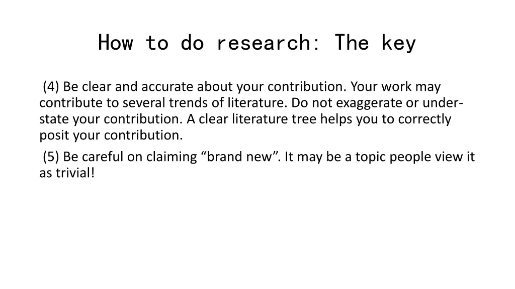 how to do research the key 3
