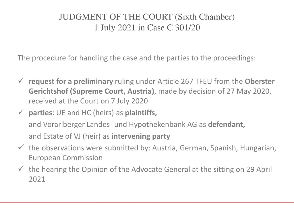 judgment of the court sixth chamber 1 july 2021 1