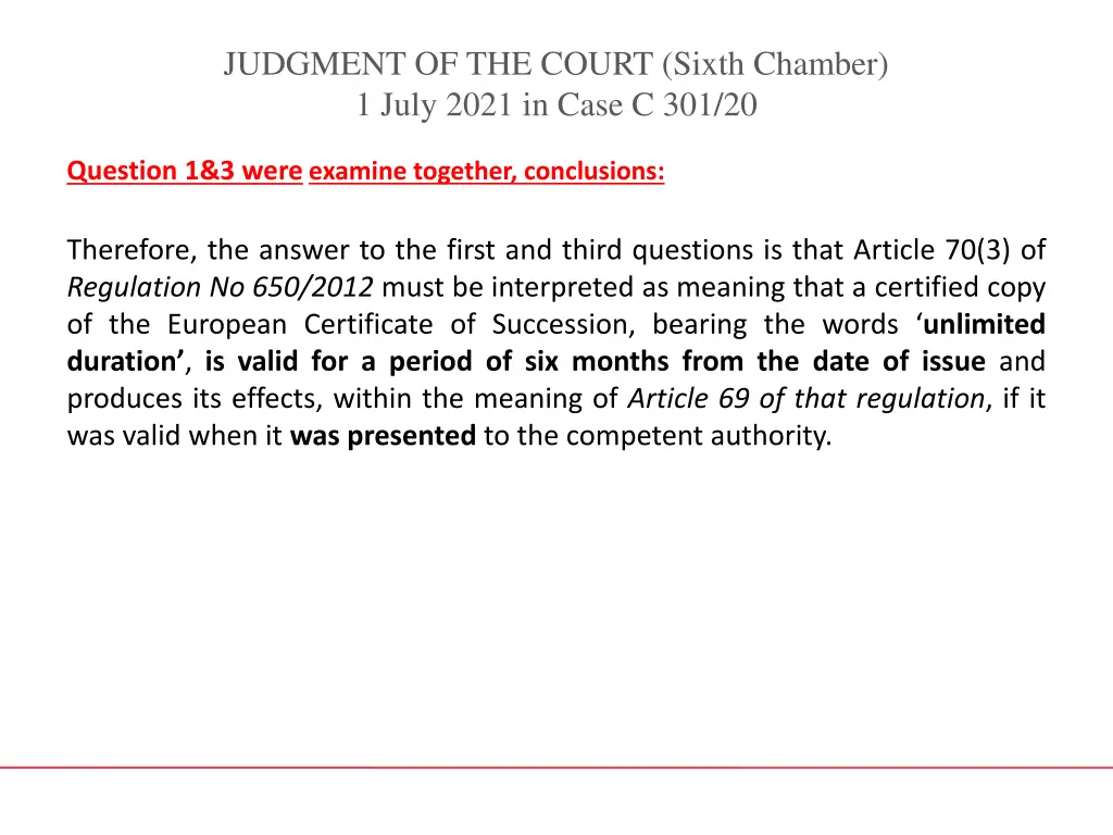 judgment of the court sixth chamber 1 july 2021 12