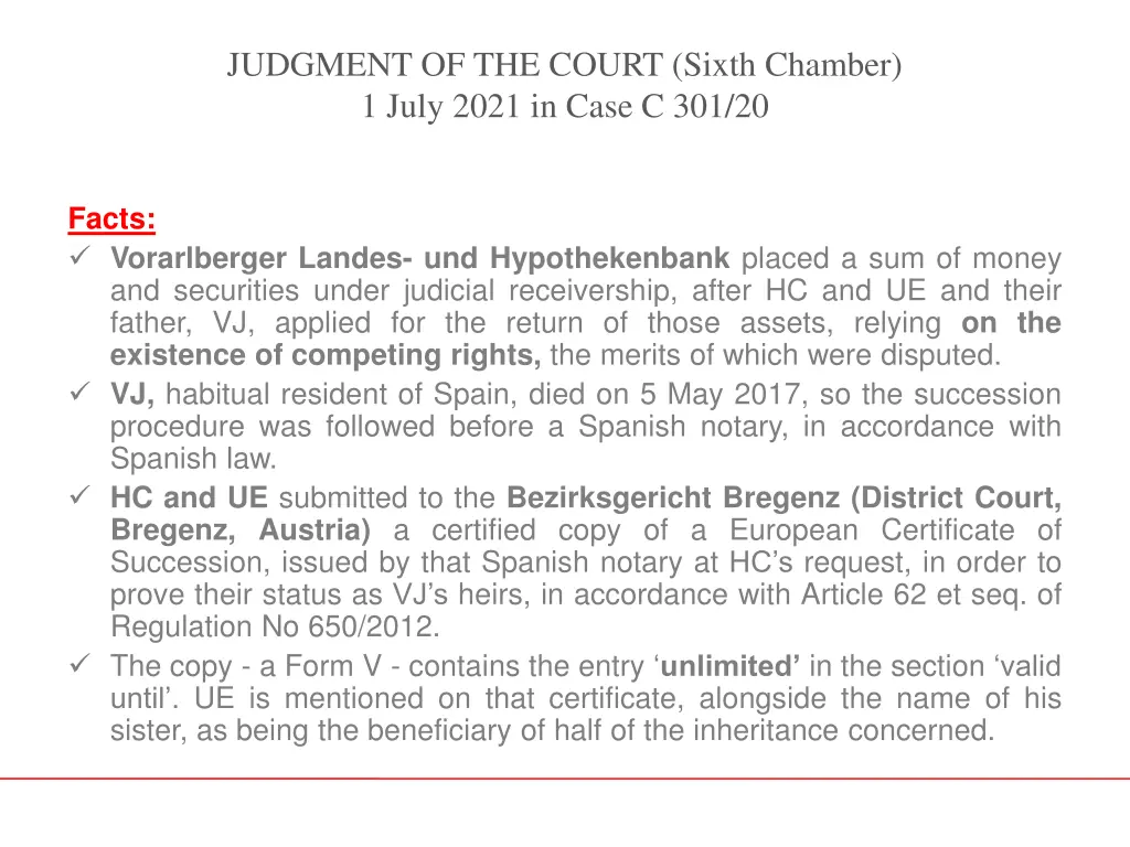 judgment of the court sixth chamber 1 july 2021 2