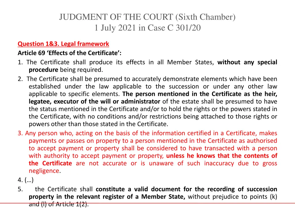 judgment of the court sixth chamber 1 july 2021 6