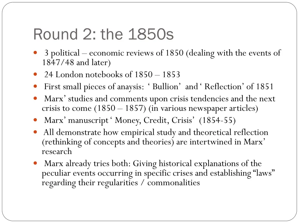round 2 the 1850s