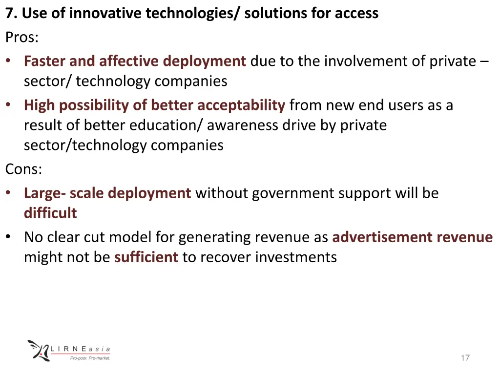 7 use of innovative technologies solutions