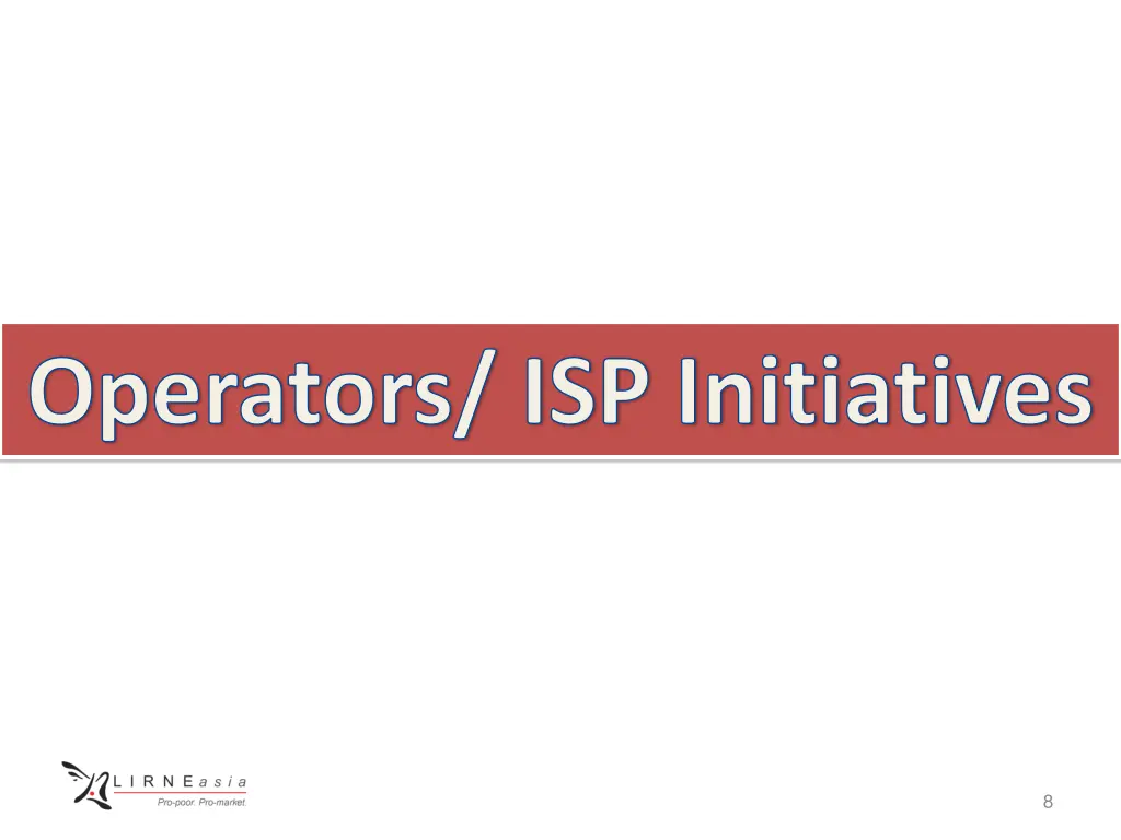 operators isp initiatives