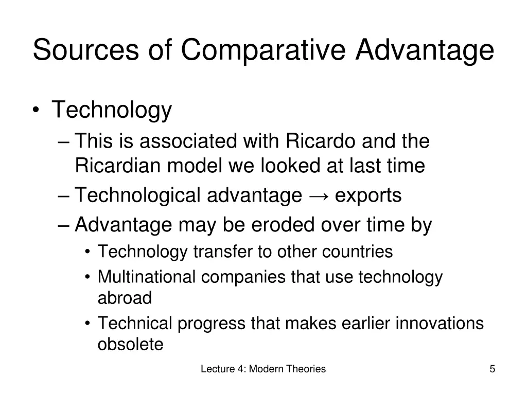 sources of comparative advantage 2